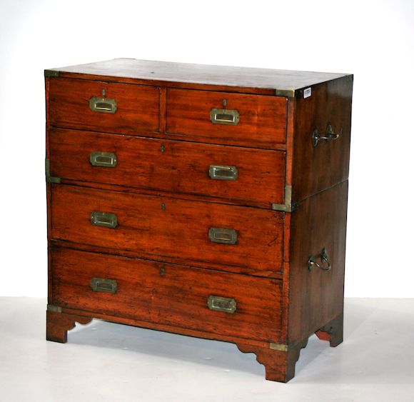 Bonhams A Victorian mahogany campaign chest