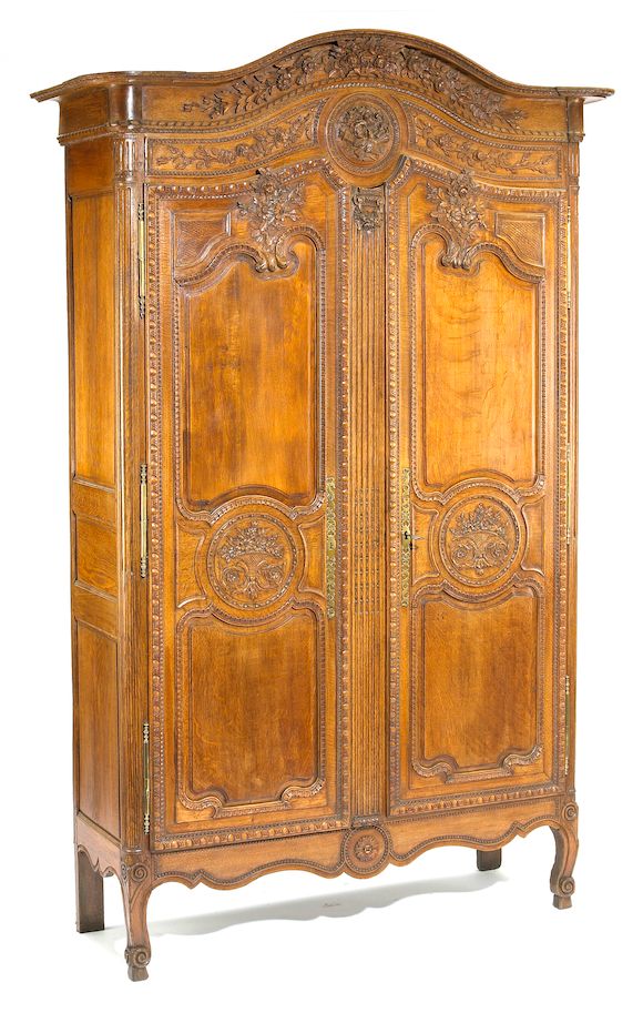 Bonhams A late Louis XVI oak armoire Normandy late 18th century