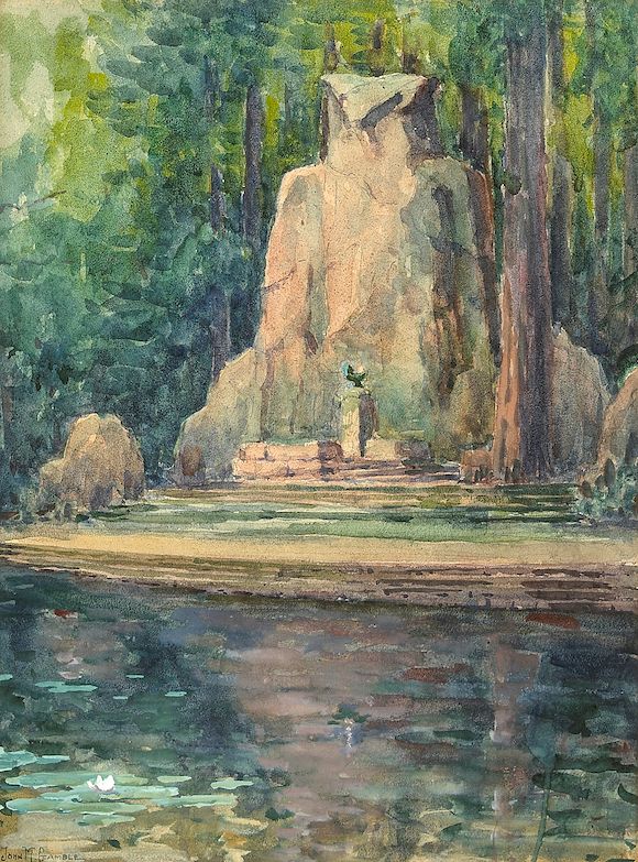 Bonhams : John Marshall Gamble (American, 1863-1957) Shrine of the owl ...