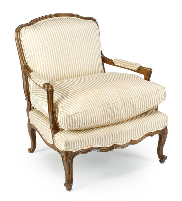 Bonhams : A pair of Louis XV style fauteuils