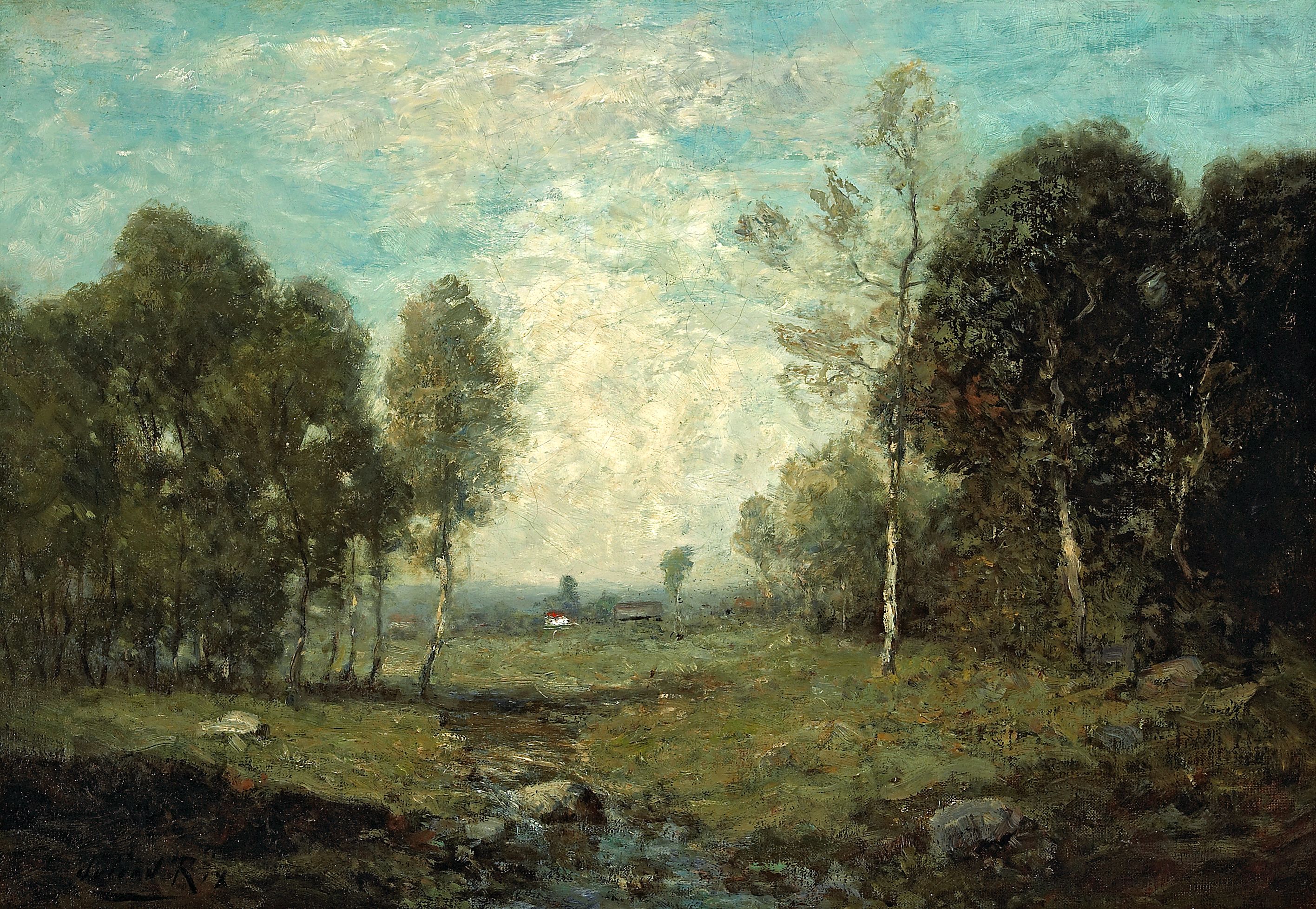 Bonhams : Julian Walbridge Rix (American, 1850-1903) Larkspur 18 1/4 x ...