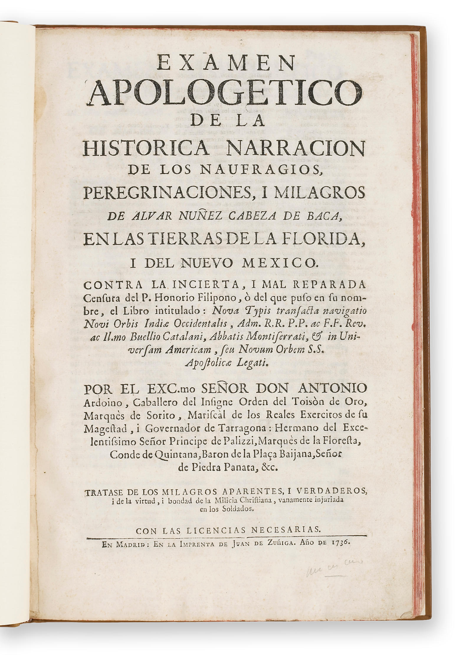 [CABEZA DE VACA, ALVAR NUÑEZ. c.1490-c.1557.]