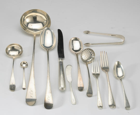 Bonhams : Assembled Old English Flatware Set Decorated to Match