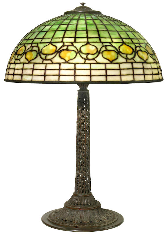 Bonhams : A Tiffany Studios Favrile glass and patinated bronze Vine and ...