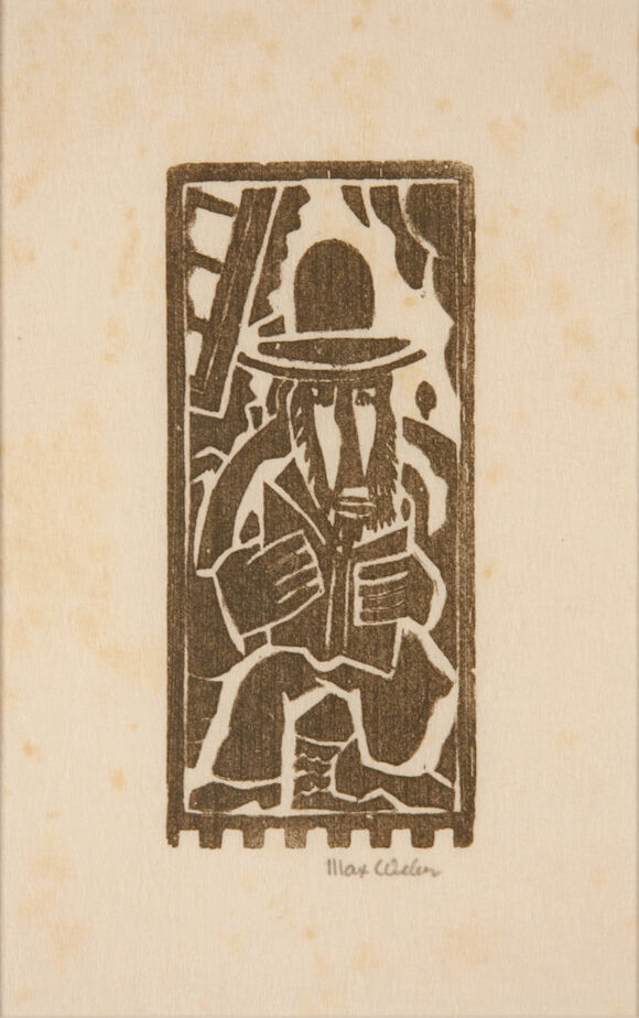Bonhams : Max Weber (American, 1881-1961); Rabbi Reading; Dancing ...