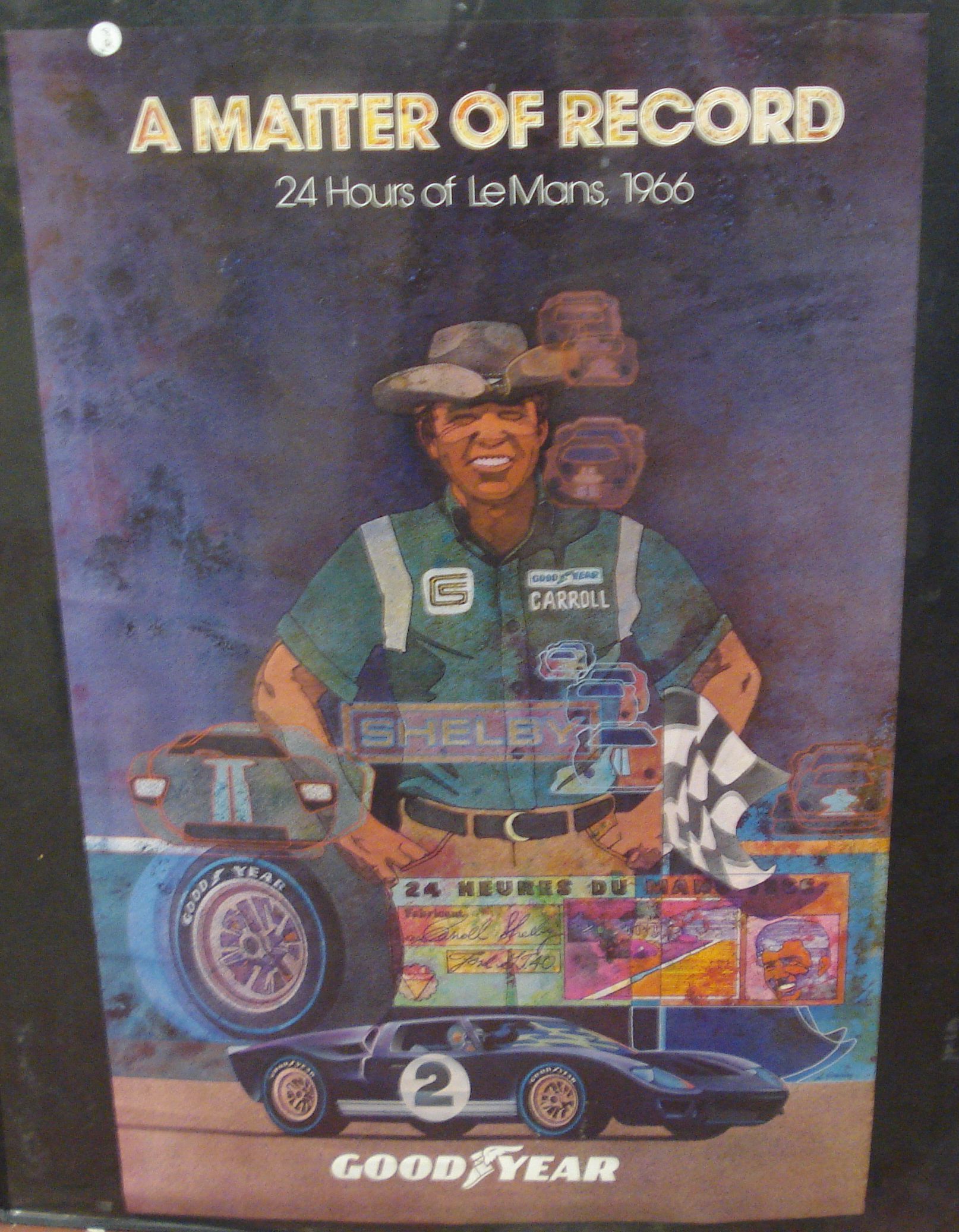 Bonhams Cars : A 'Matter of Record' Goodyear poster, 34 x 22in.