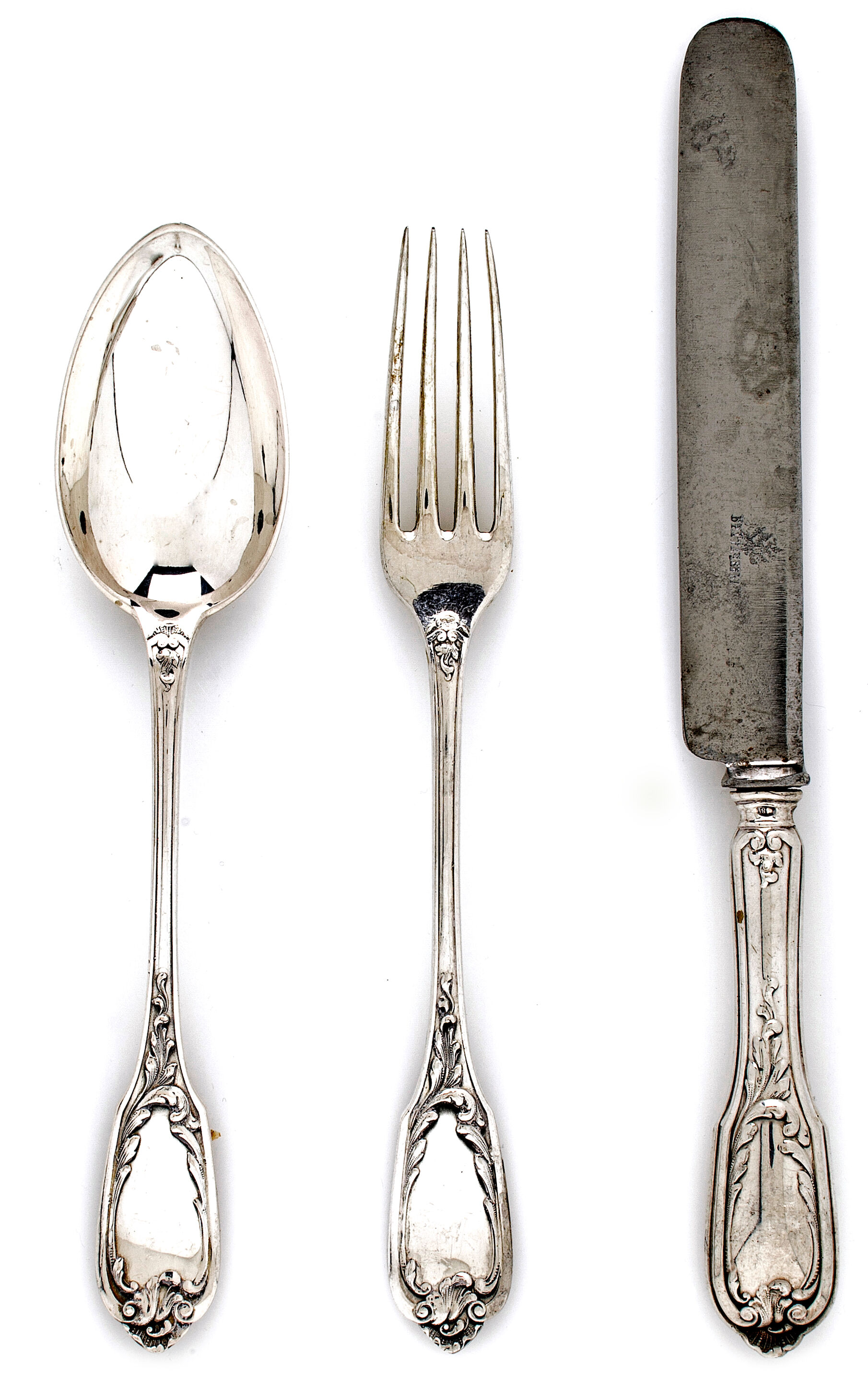 Bonhams A Russian silver part flatware service Grachev Brothers, St