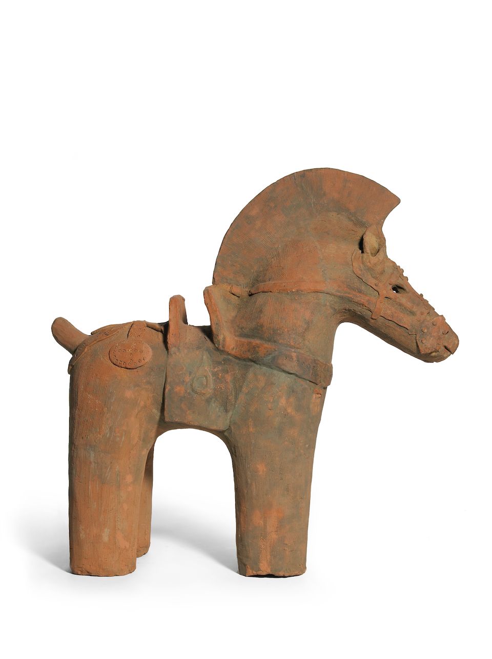 Bonhams A haniwa red pottery figure of a horse Kofun Period, 6th century