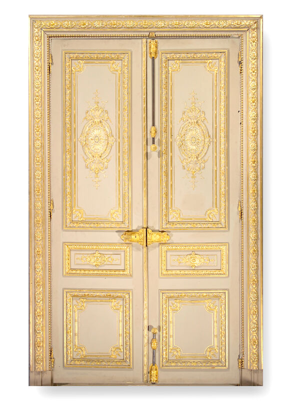 Bonhams : A fine pair of Louis XVI style gilt bronze mounted, painted ...
