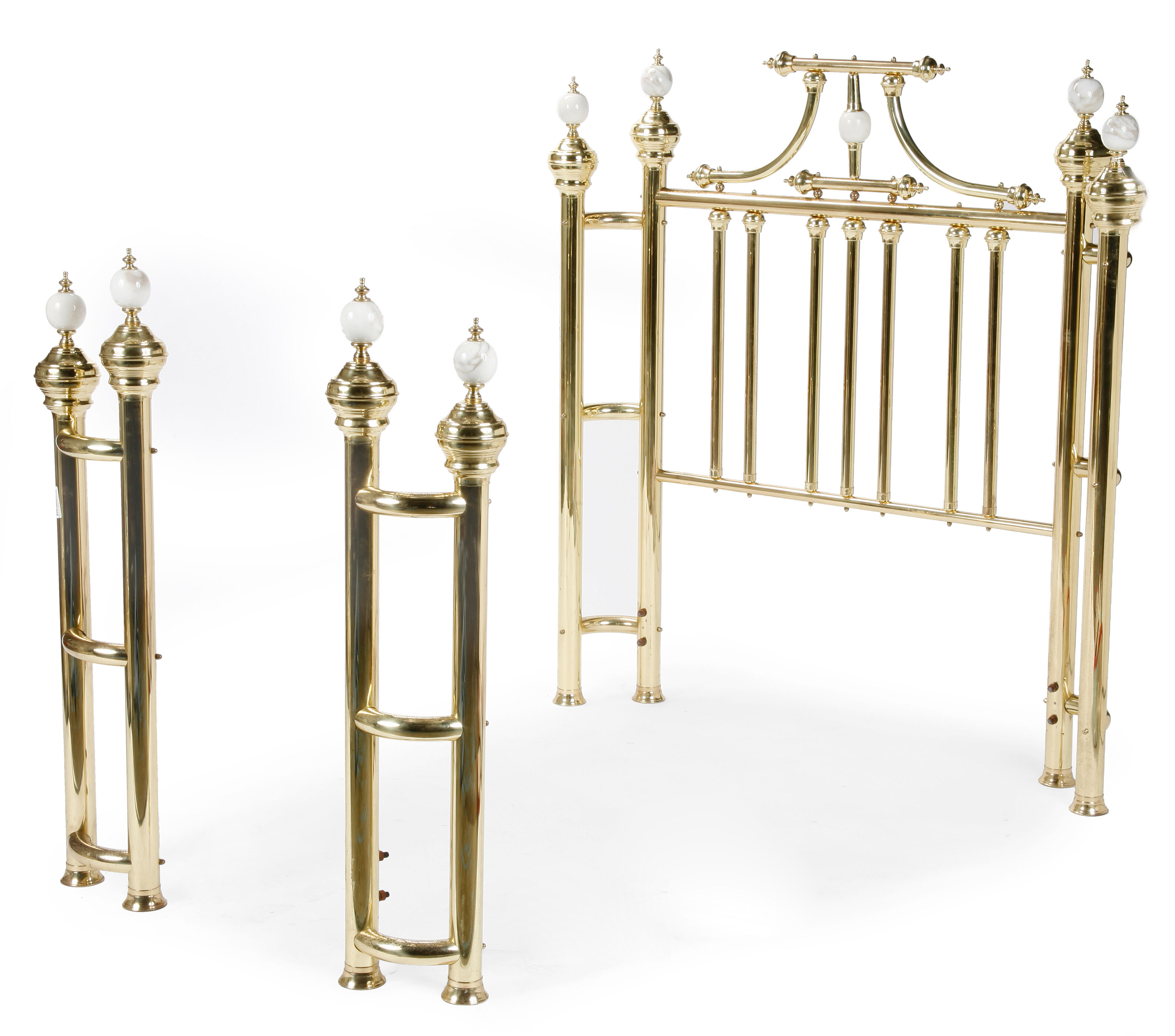 Bonhams A Victorian style brass headboard and footboard