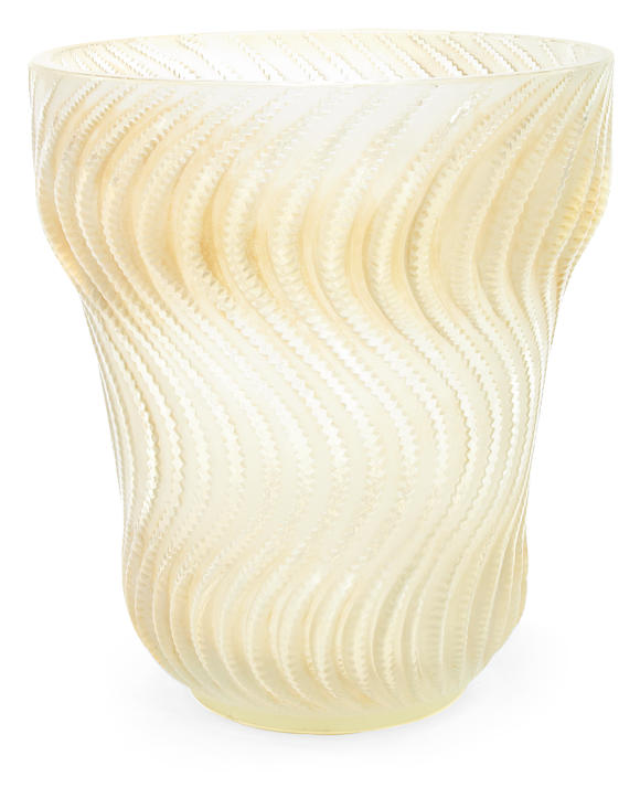 Bonhams A René Lalique Molded Opalescent Glass Vase Actinia Marcilhac 10 889 Model 0843