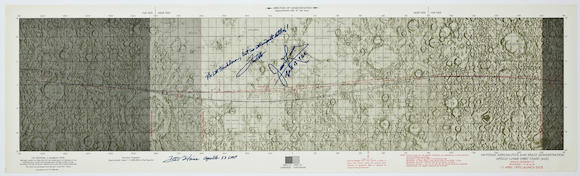 Bonhams Apollo 13 Lunar Orbit Chart