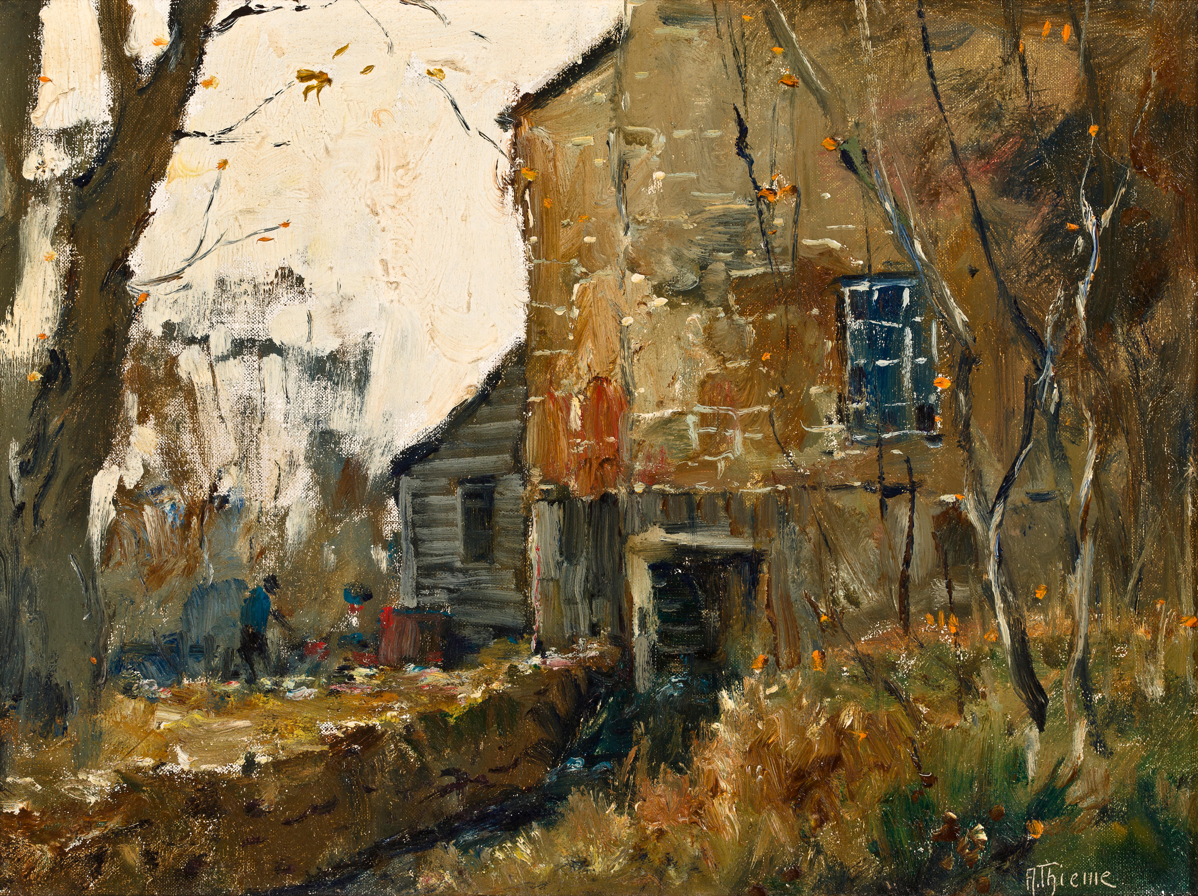 Bonhams : Anthony Thieme (American, 1888-1954) Old Mill, Storrs 12 x 16in