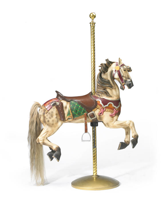 Bonhams : An American carved and painted carousel horse Stein and ...