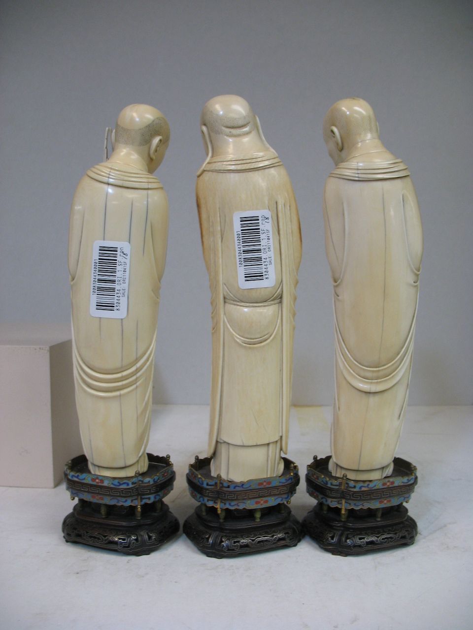 Bonhams A carved ivory set of Eighteen Luohan Late Qing Dynasty