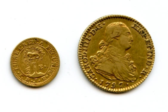 Spain, Charles IV, 2 Escudos, 1797MF