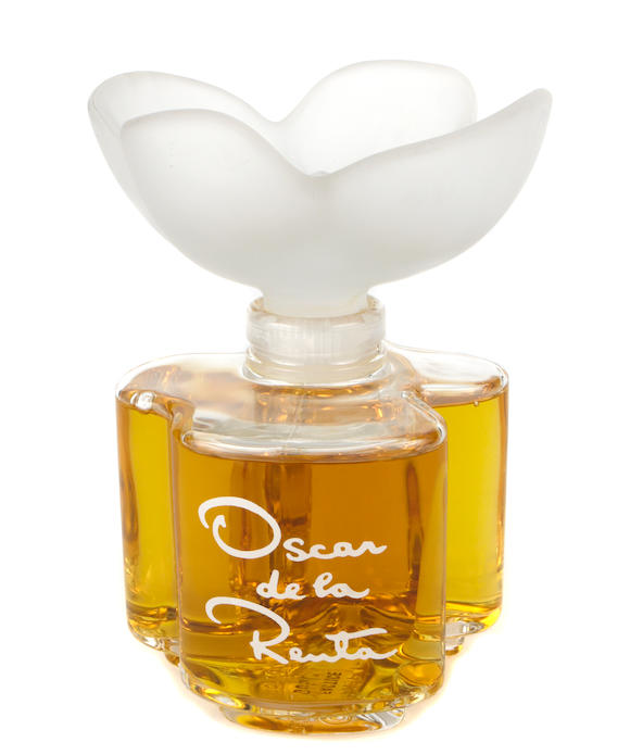 Bonhams : An Oscar de la Renta glass perfume factice