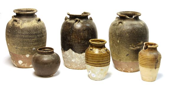 Bonhams : A group of six glazed pottery jars Vietnam, late 15th/early ...