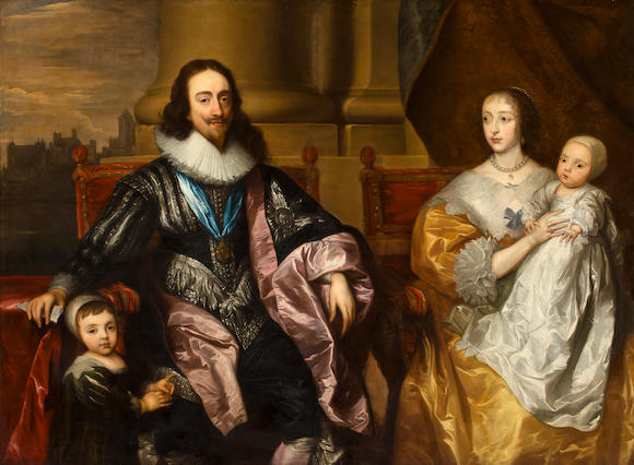 Bonhams : After Anthony van Dyck King Charles I and Queen Henrietta ...