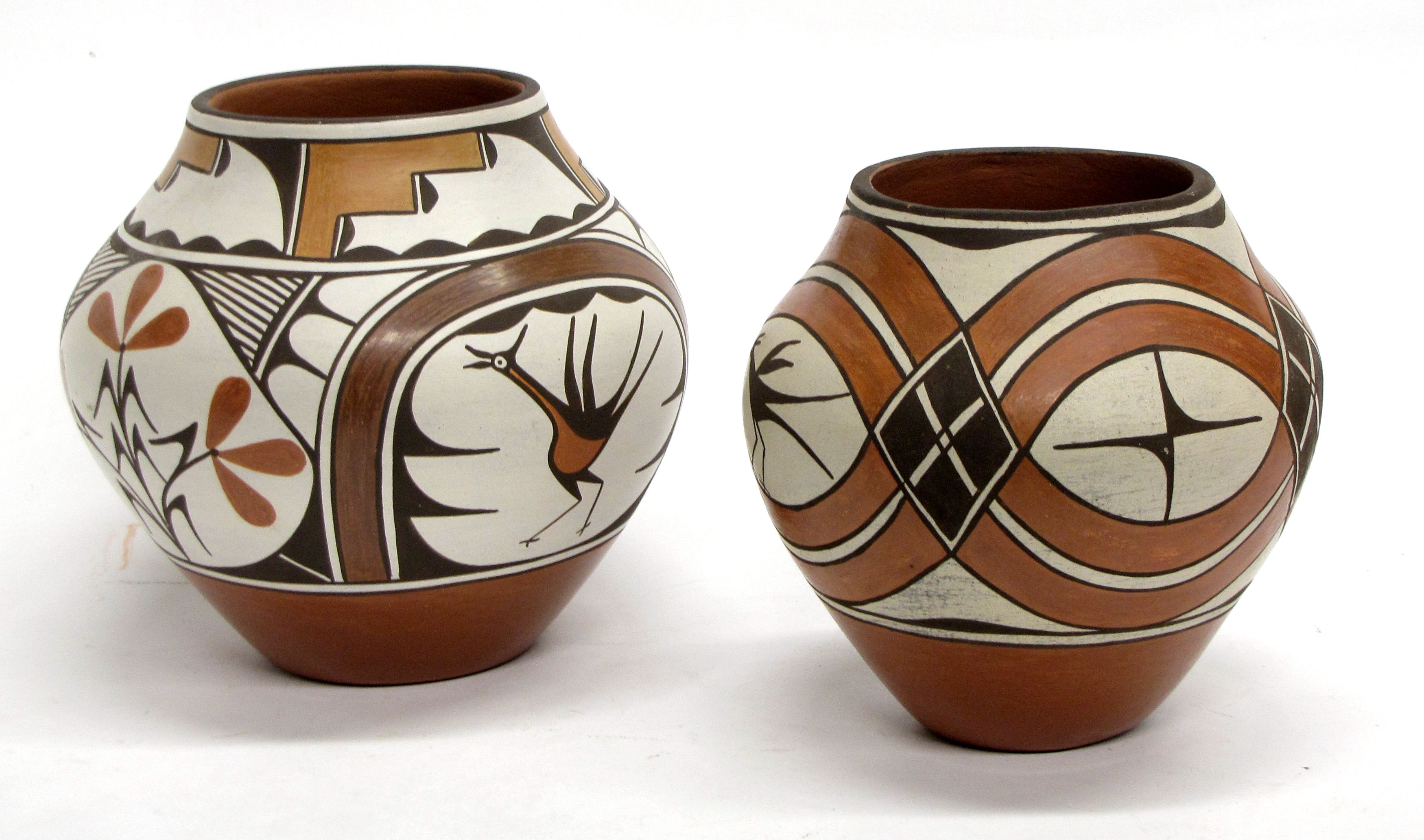 Two Zia polychrome jars