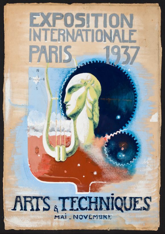 Bonhams A rare 1937 Paris Exposition poster maquette possibly by