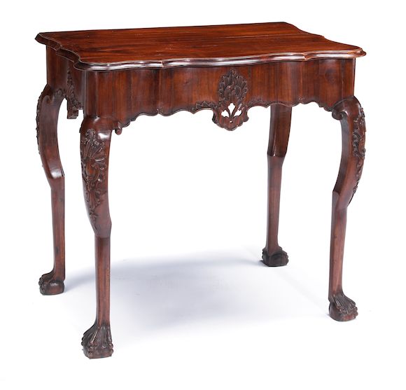 Bonhams : A Portuguese Rococo rosewood silver table