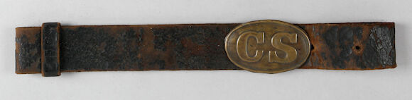 Bonhams : A Confederate roped border buckle with waist belt