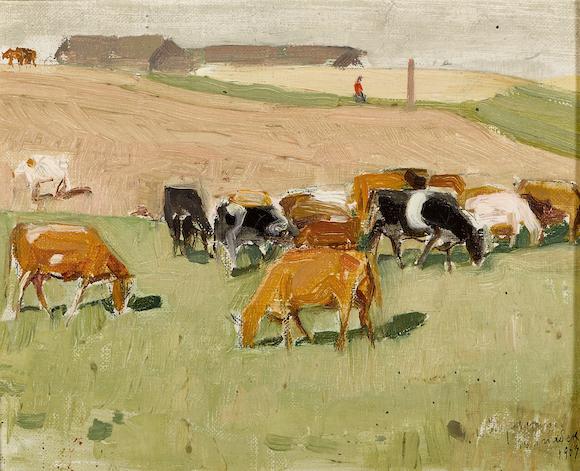 Bonhams : Leon Schulman Gaspard (Russian/American, 1882-1964) Cattle ...