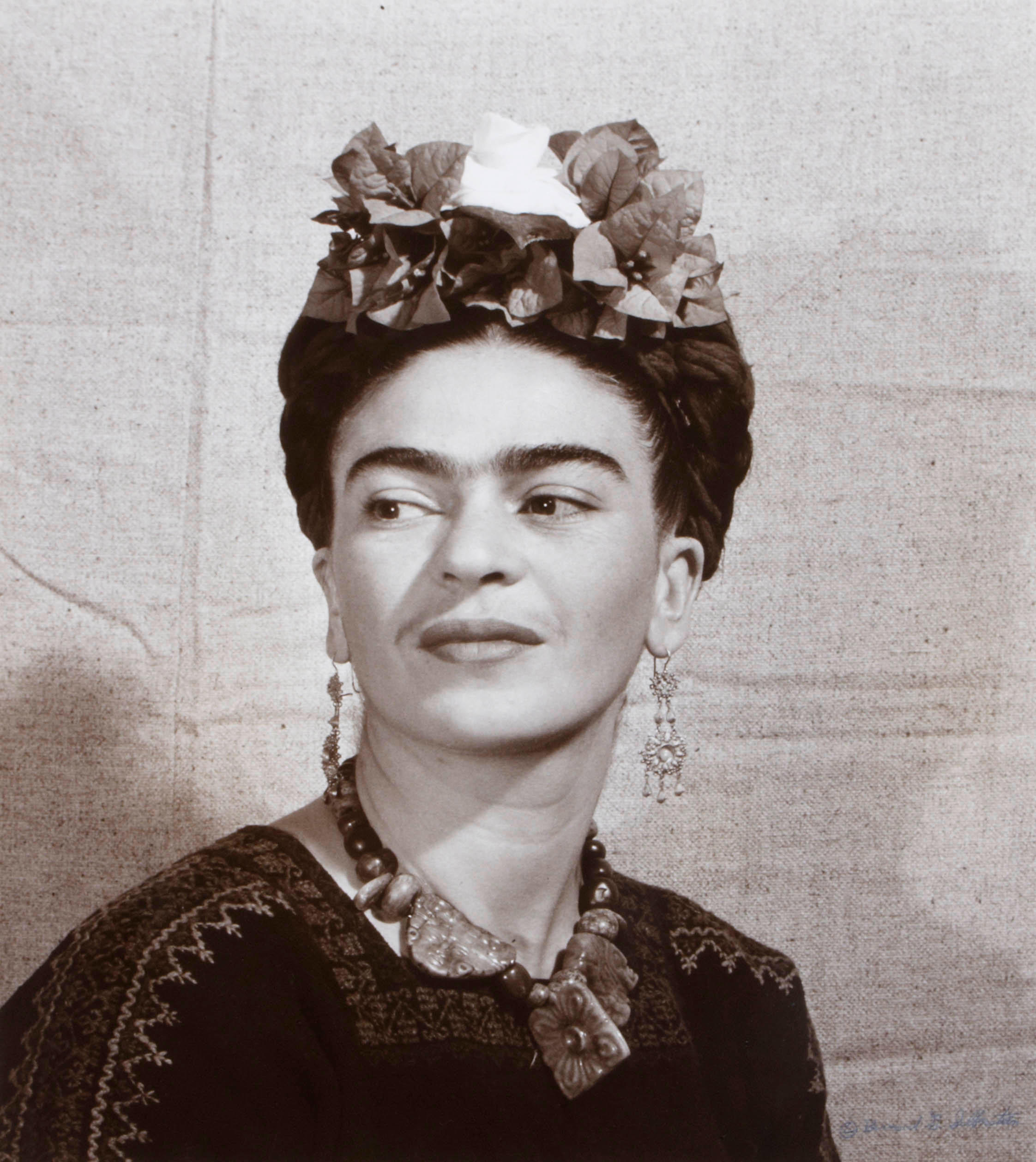 Bonhams : Bernard Silberstein; Frida Kahlo (with flowers in her hair);