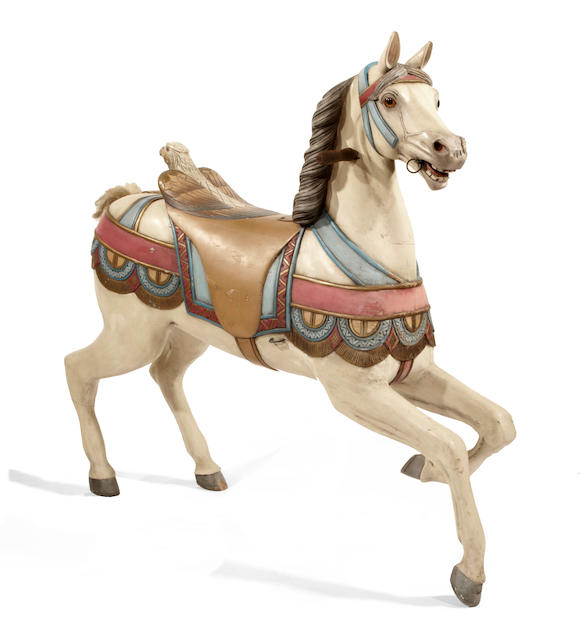 Bonhams : A German carved and painted carousel horse Friedrich Heyn ...