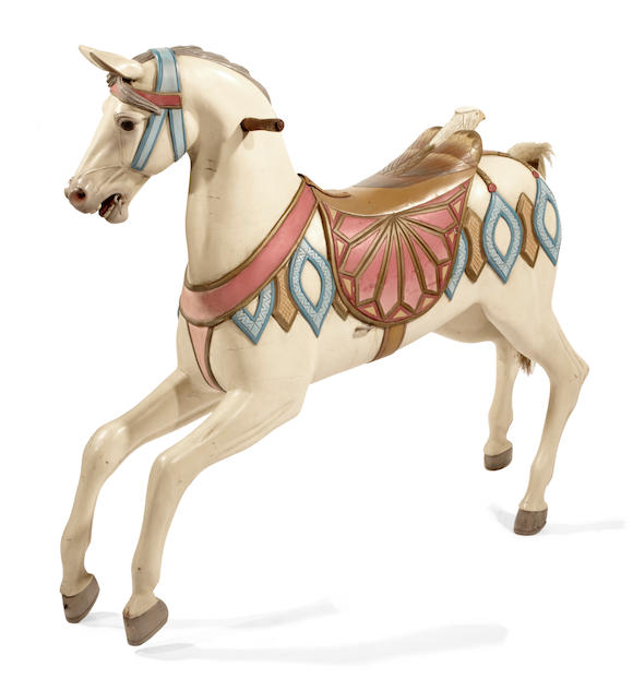 Bonhams : A German carved and painted carousel horse Friedrich Heyn ...