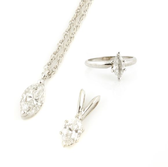 Bonhams A collection of diamond and 14k gold jewelry