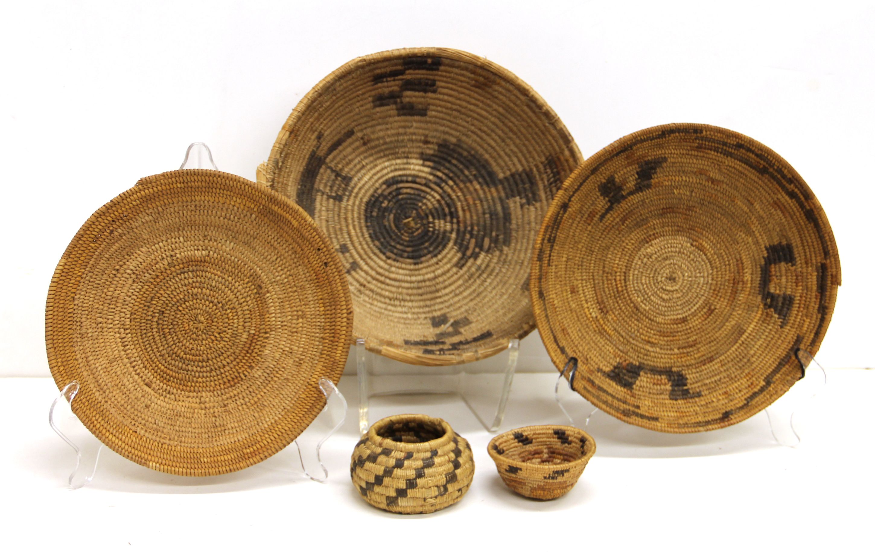 Five Mission baskets