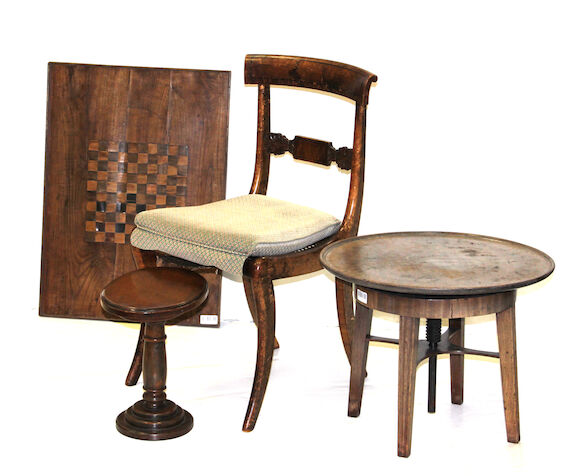 Bonhams : An assembled group, including, a George III style stool,a ...