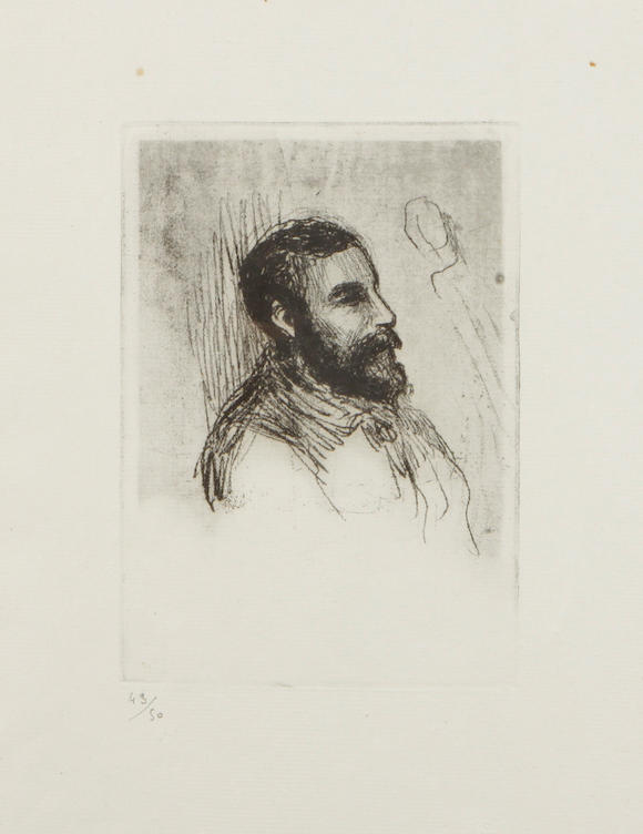 Bonhams : Pierre-Auguste Renoir (French, 1841-1919); Le Graveur V. -J ...