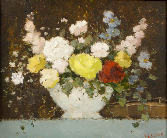 Bonhams : Dietz Edzard (German, 1893-1963) Still life with flowers in a ...