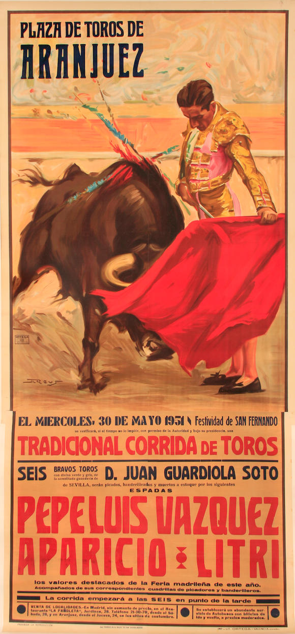 Bonhams : J. Reus (20th century); Plaza de Toros, Talavera de la Reina ...