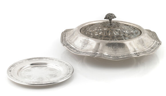Bonhams : A Towle sterling silver #39 Louis XIV #39 center bowl 20th century