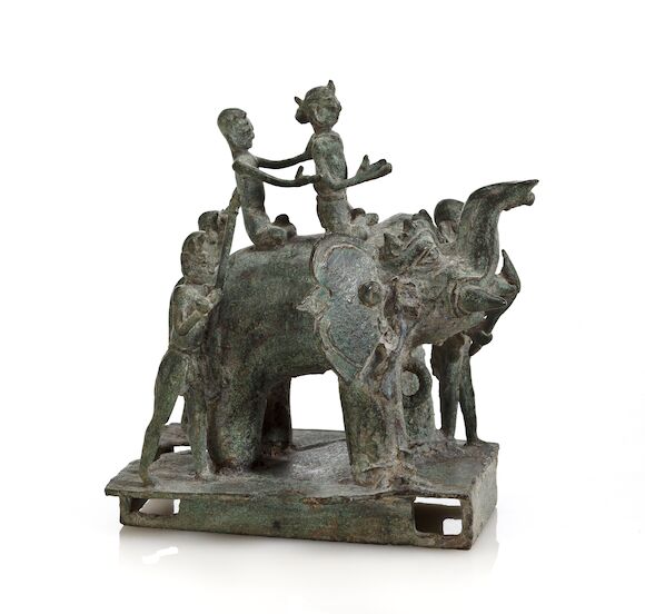 Bonhams : A bronze war elephant Majapahit, East Java, 13th/14th century