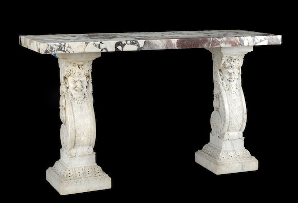 Bonhams : An Italian Renaissance style marble console table late 19th ...