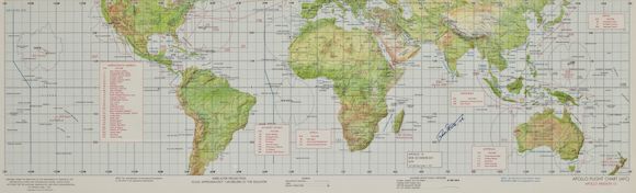 Bonhams : APOLLO 15 EARTH ORBIT PHOTO TARGET CHART. Apollo Flight Chart ...