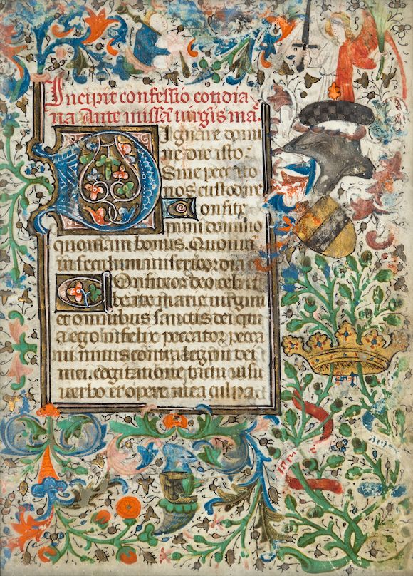 Bonhams : ILLUMINATED MANUSCRIPT LEAF. Single leaf from a Book of Hours ...