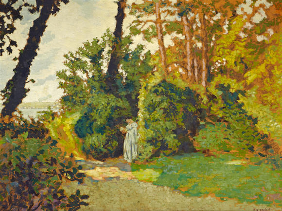 Bonhams : Ker Xavier Roussel (French, 1867-1944) A wooded landscape ...