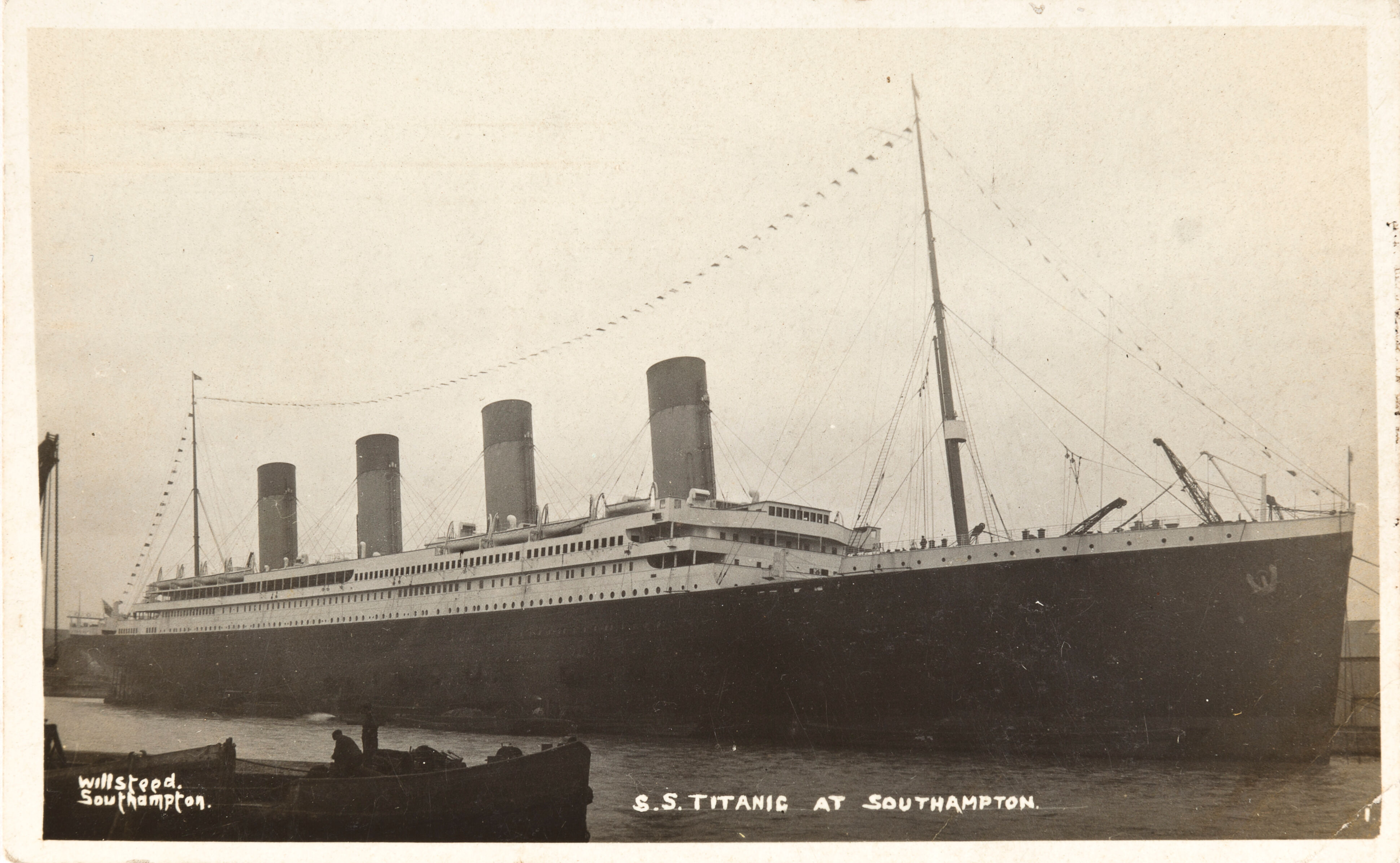 [TITANIC] A R.M.S. Titanic postcard, signed by Jack Phillips April 6