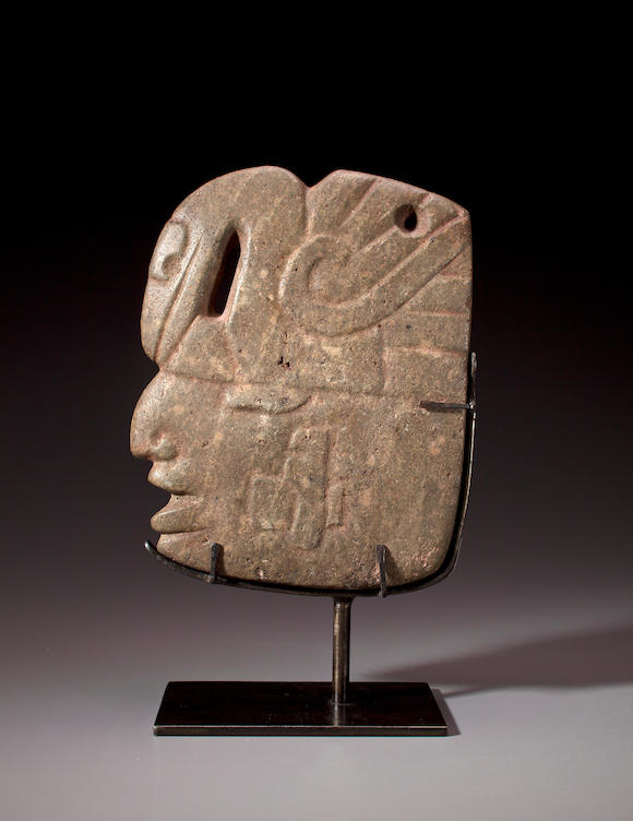 Bonhams Mayan Stone Head Hacha, Pacific Slope Region, Late Classic