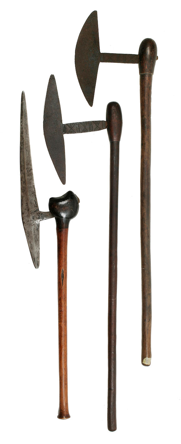 Bonhams : Three Shona/Zulu Axes, South Africa