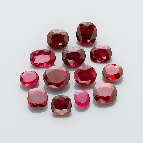 Bonhams : Group of Rubies