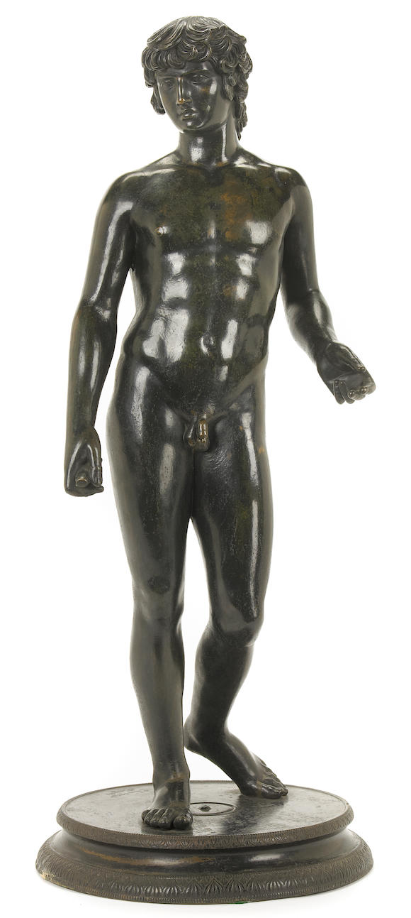 Bonhams : An Italian bronze figure of the Capitoline Antinous after the ...