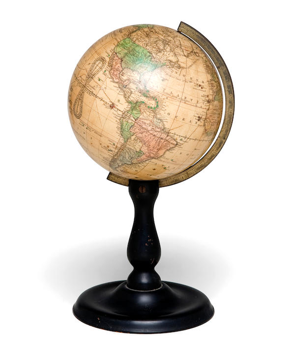 Bonhams : A Joslin's 6-inch Table Globe 12 X 6-1 2 In. (30.4 X 16.5 Cm.)