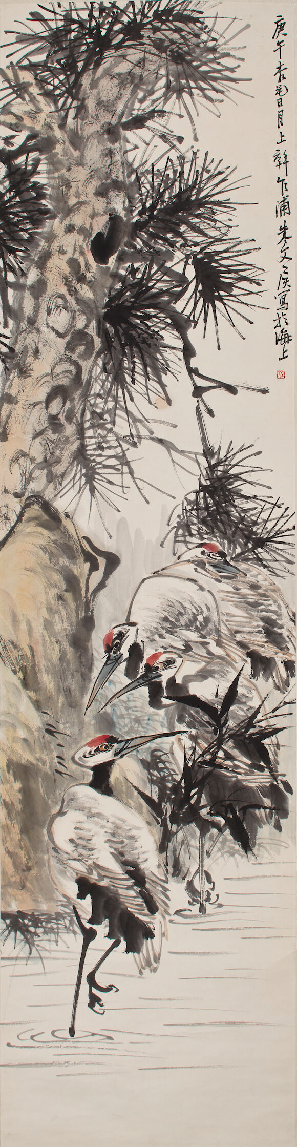 Bonhams : Zhu Wenhou (1895-1961) Cranes, 1930